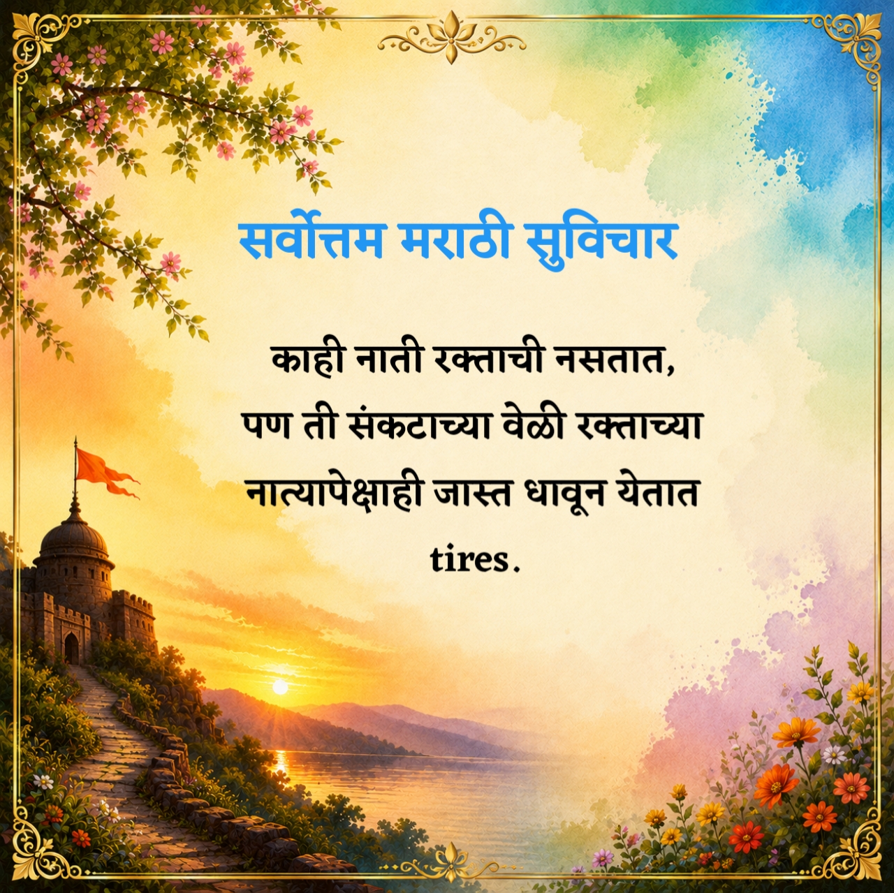 हृदयस्पर्शी मराठी सुविचार