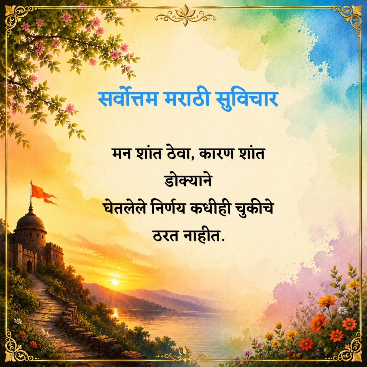 चांगले मराठी सुविचार