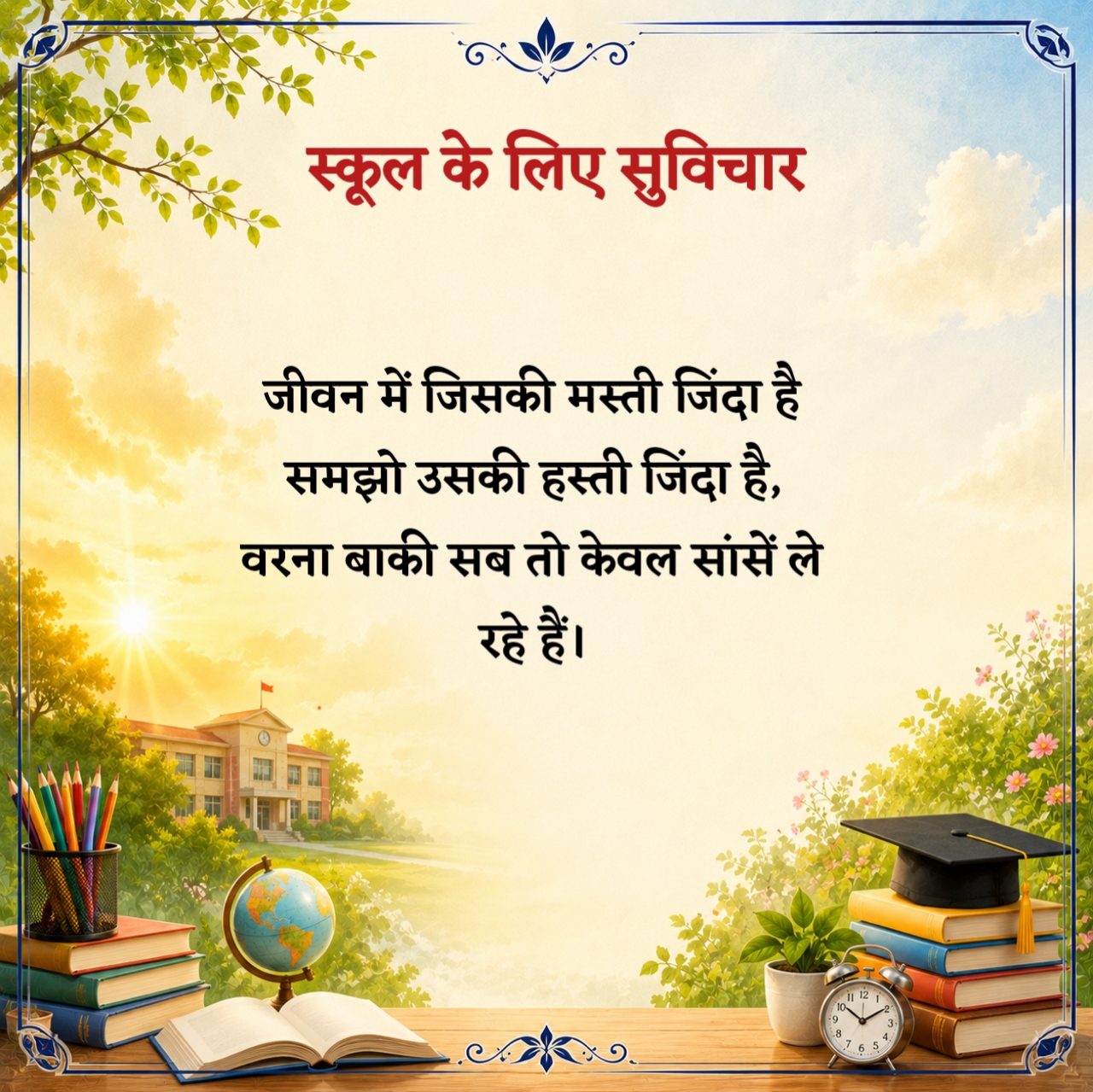 स्कूल के लिए नए सुविचार