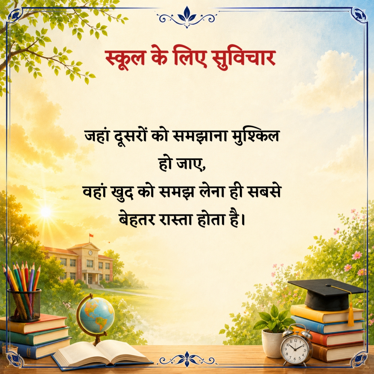 स्कूल के लिए नए सुविचार