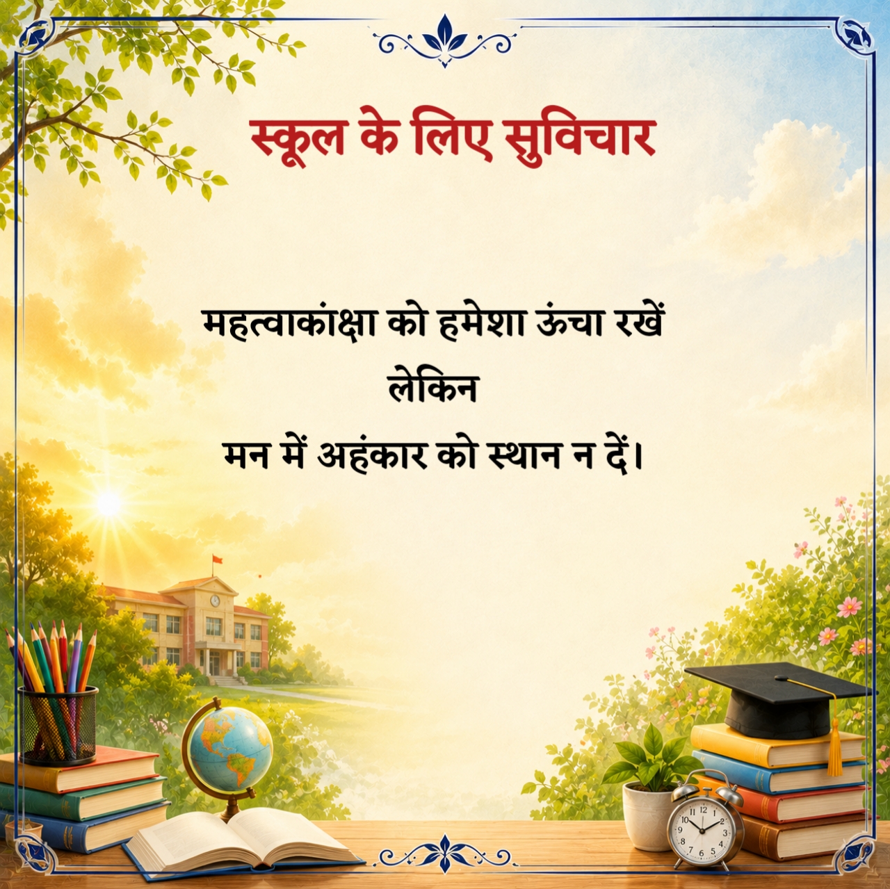 स्कूल के लिए नए सुविचार