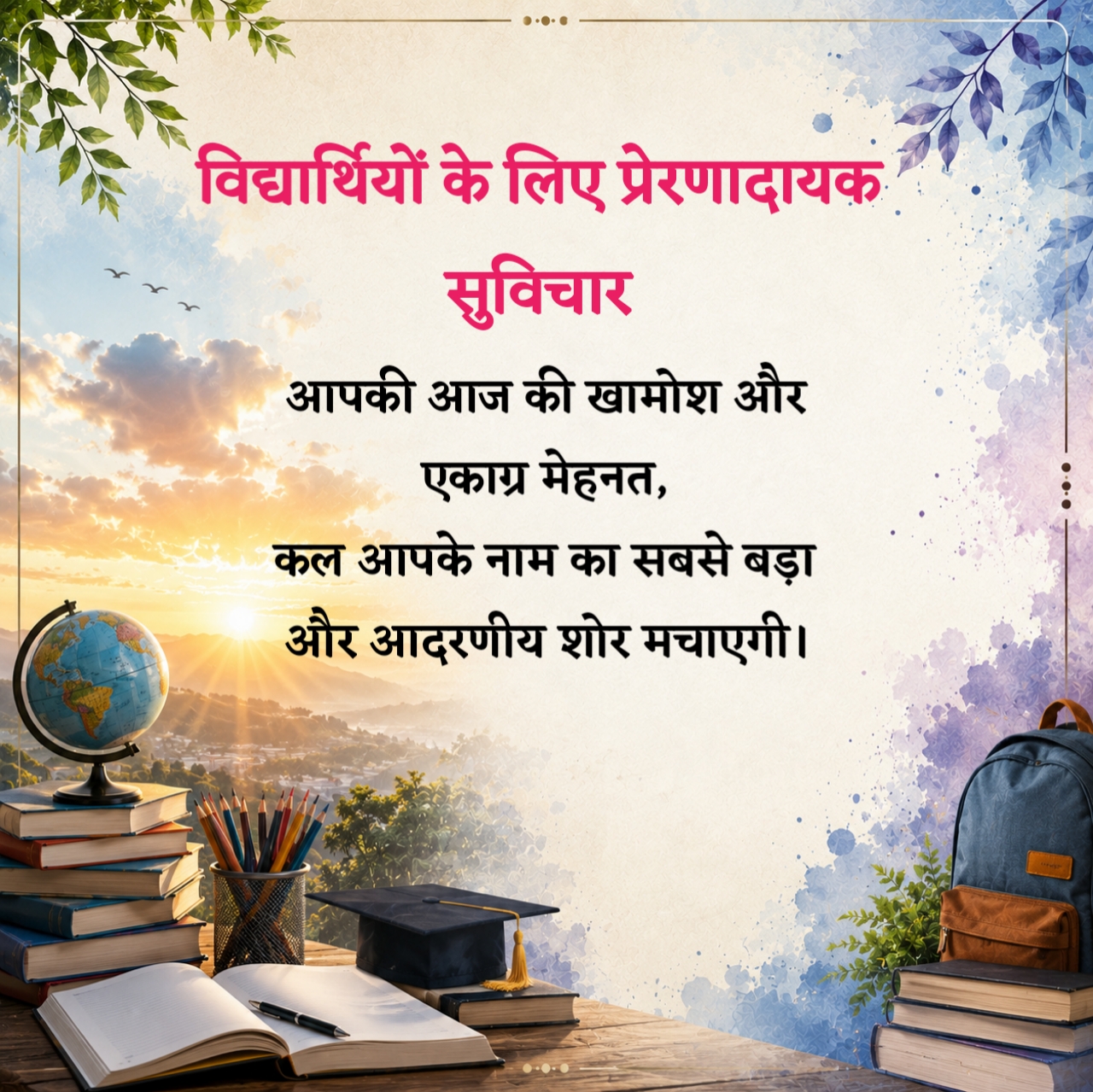 विद्यार्थियों के लिए प्रेरणादायक सुविचार