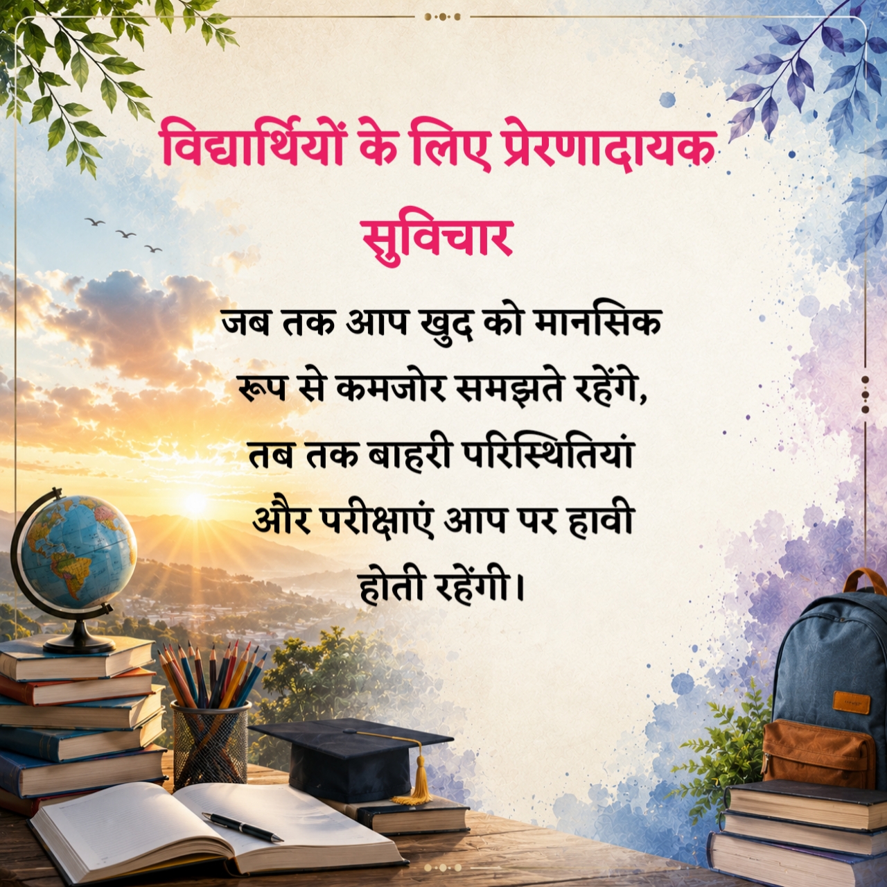 विद्यार्थियों के लिए प्रेरणादायक सुविचार