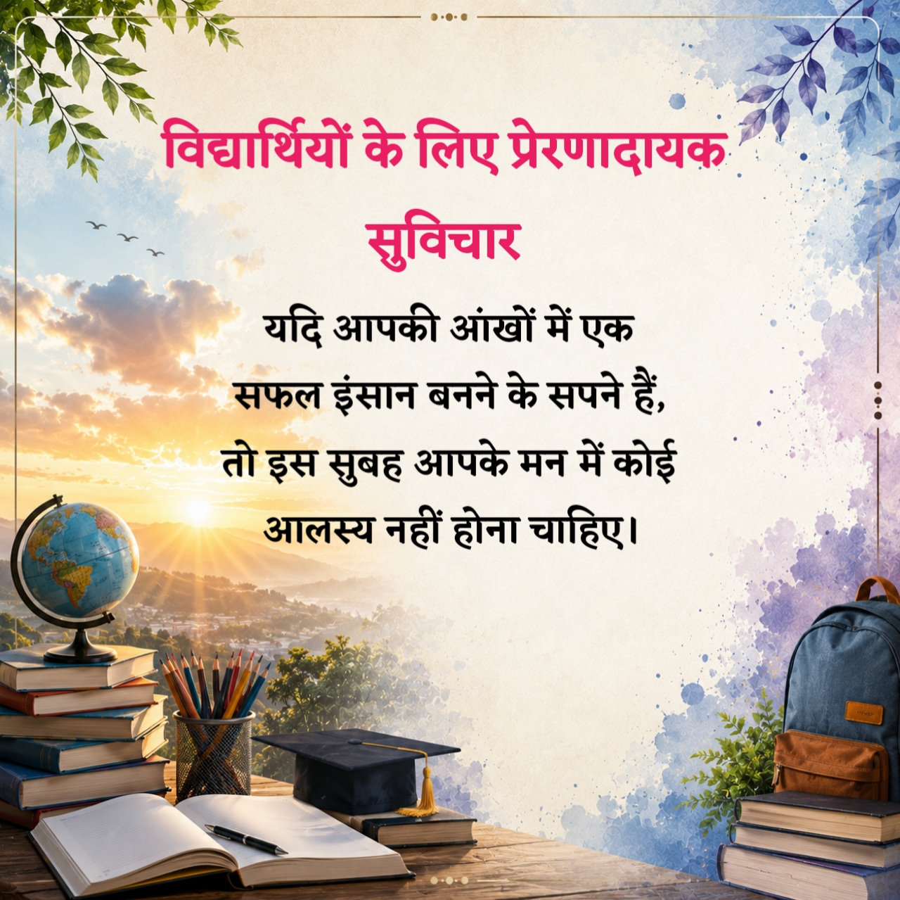 विद्यार्थियों के लिए प्रेरणादायक सुविचार